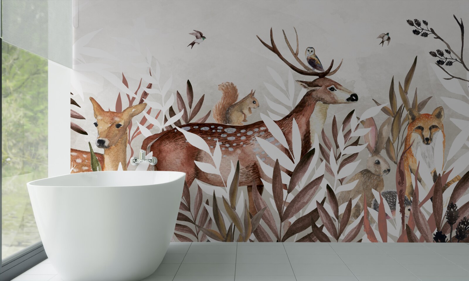 Fototapeta mieszkańcy lasów i rośliny