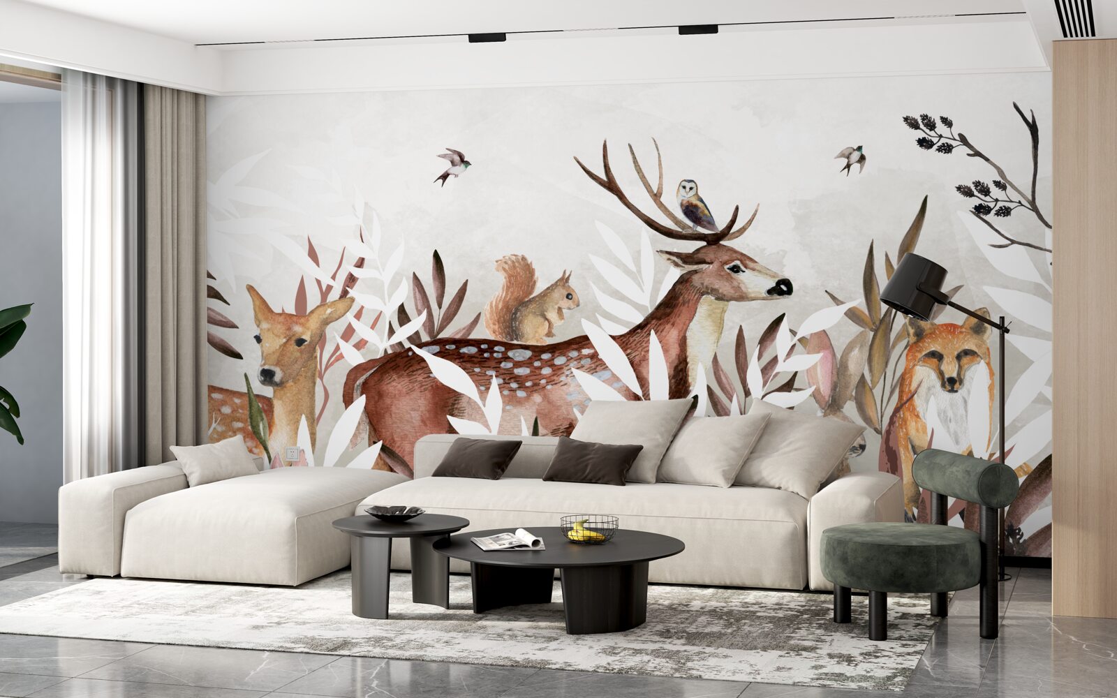 Fototapeta mieszkańcy lasów i rośliny