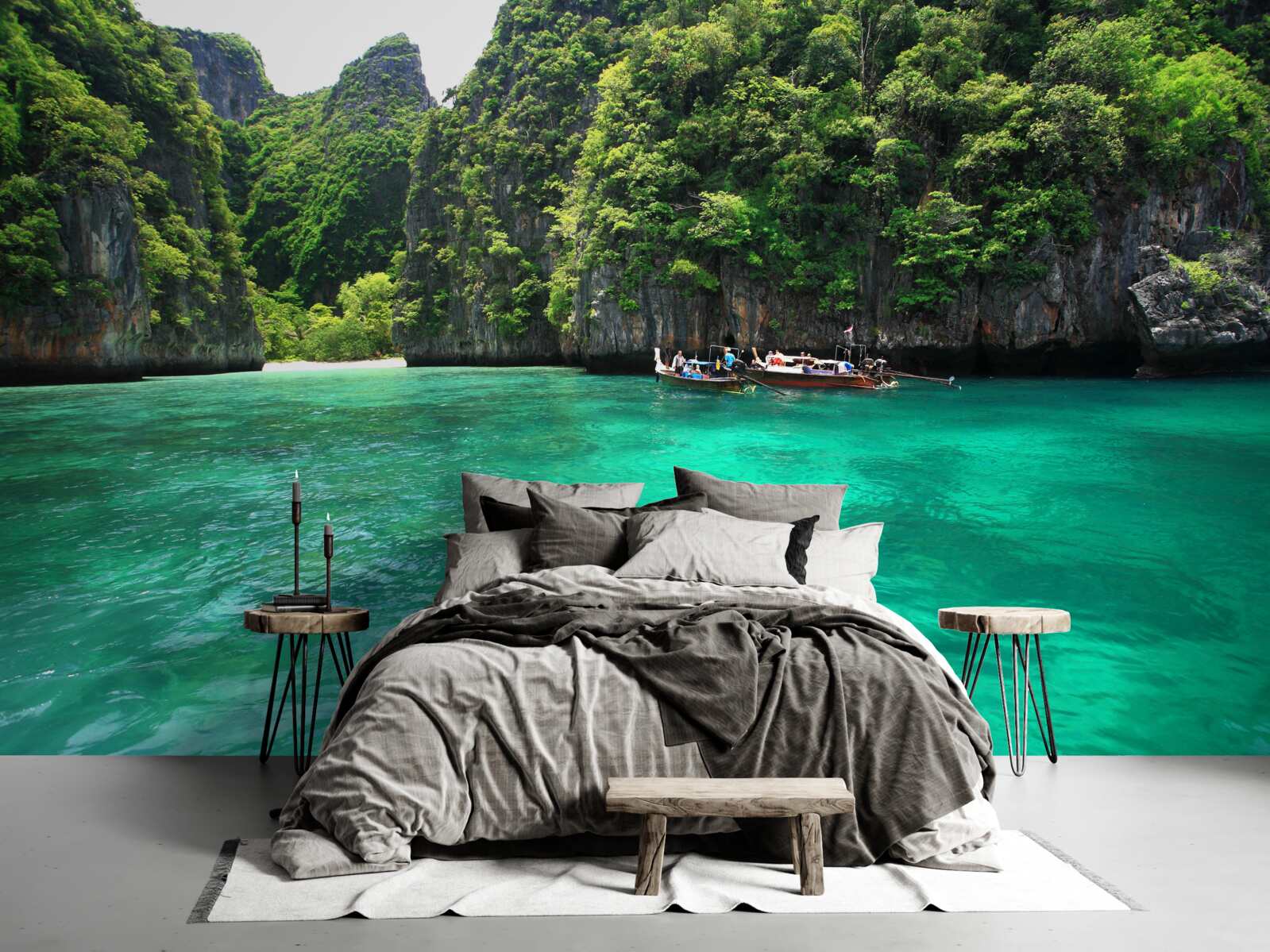 Fototapeta turkusowe wody i szmaragdowe górskie wyspy