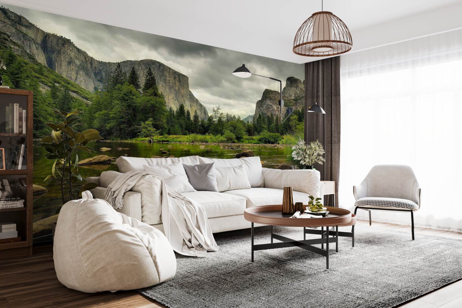 Fototapeta wciąż powierzchnia górskiego jeziora