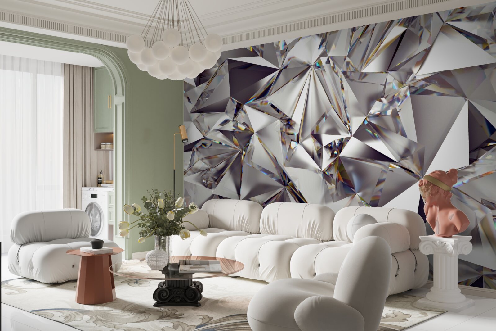 Fototapeta abstrakcja wykorzystująca kształty geometryczne