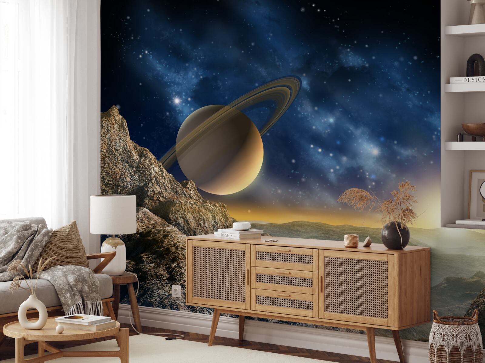 Fototapeta abstrakcja z motywem planetarnym