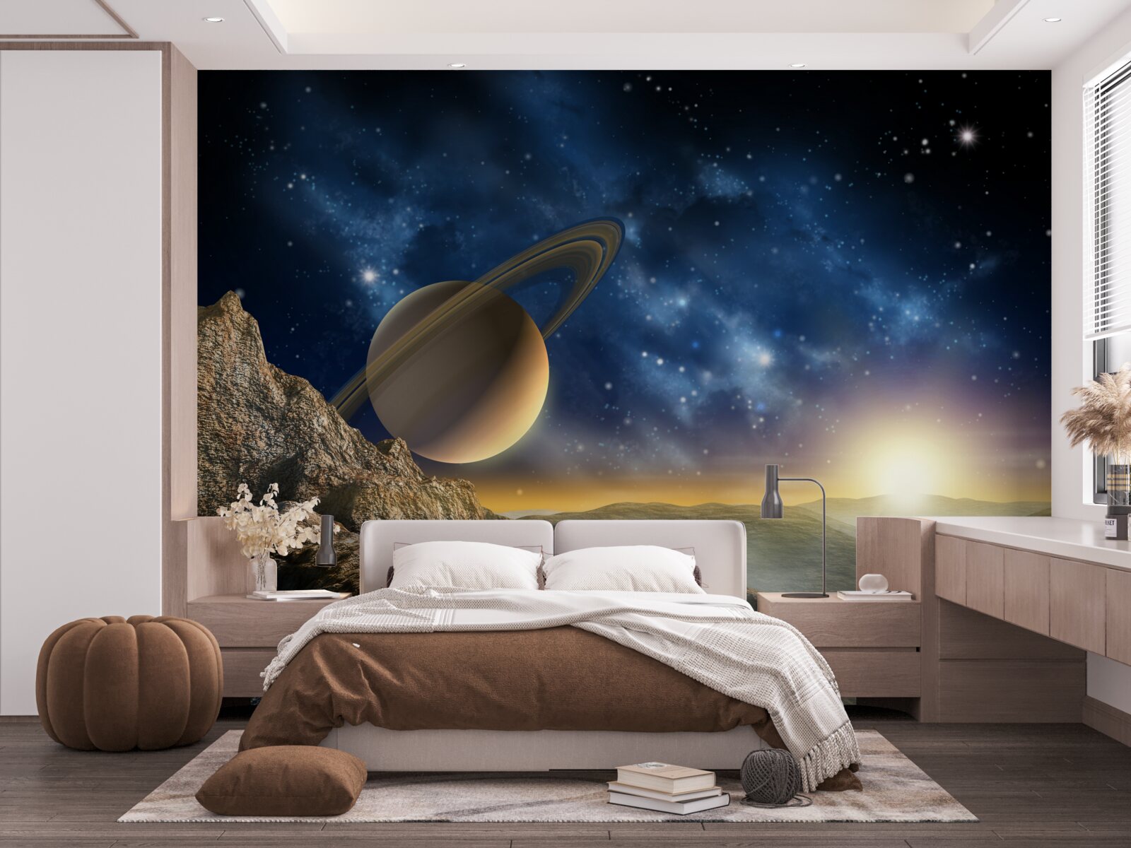 Fototapeta abstrakcja z motywem planetarnym