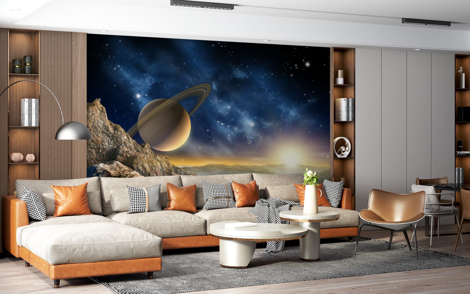 Fototapeta abstrakcja z motywem planetarnym