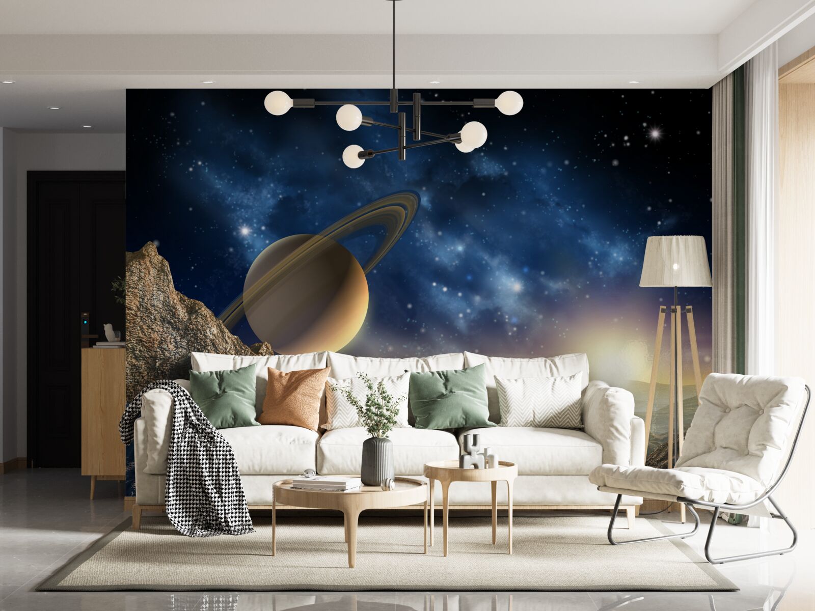 Fototapeta abstrakcja z motywem planetarnym