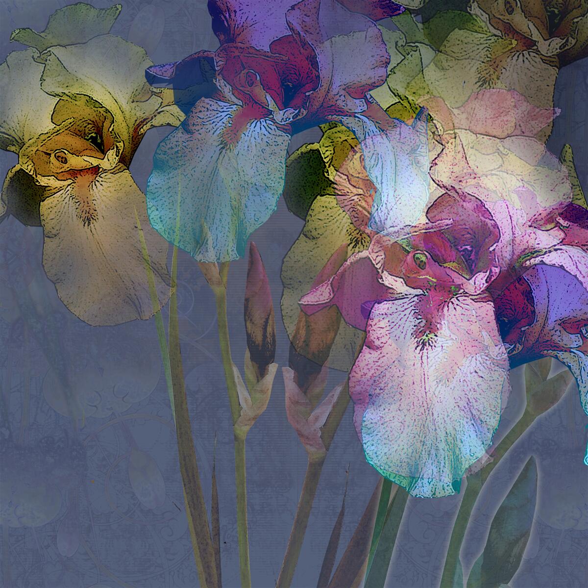 Fototapeta nocna atmosfera wśród tropikalnych liści