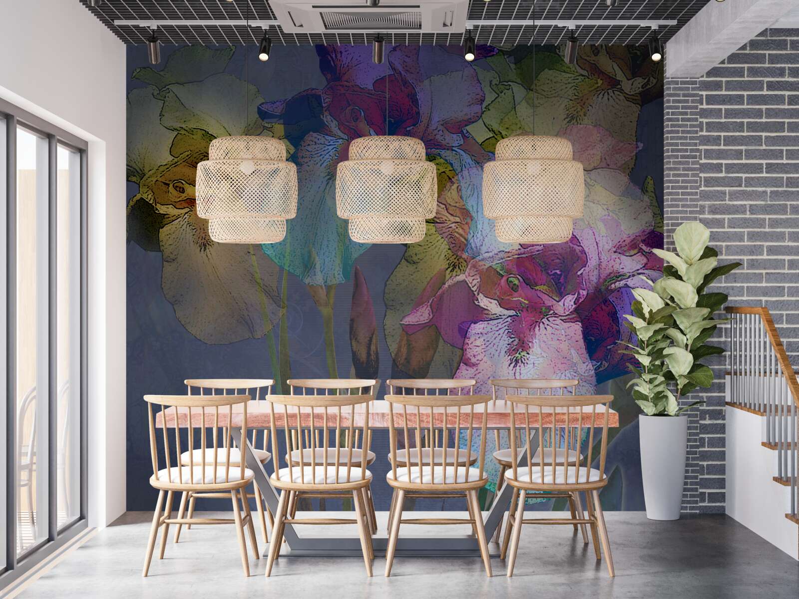 Fototapeta nocna atmosfera wśród tropikalnych liści