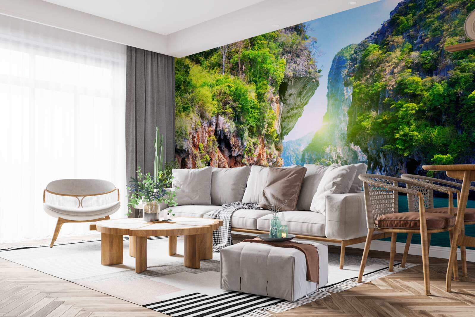 Fototapeta zielone tajskie pływające wyspy