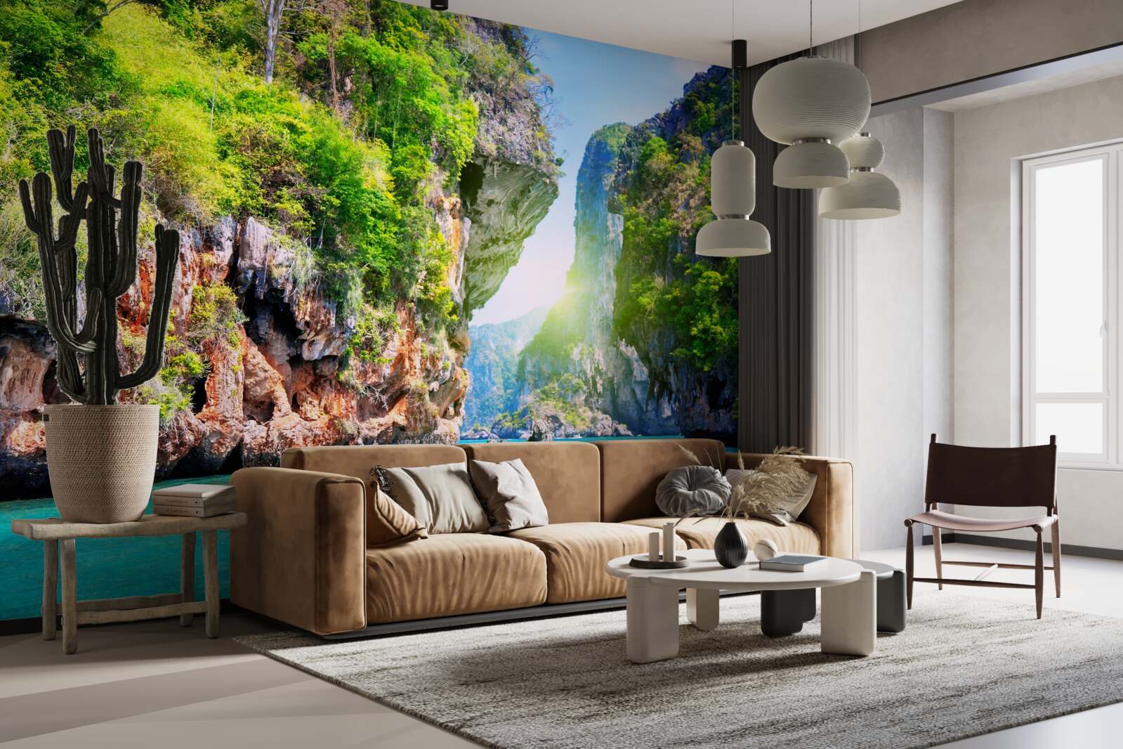 Fototapeta zielone tajskie pływające wyspy