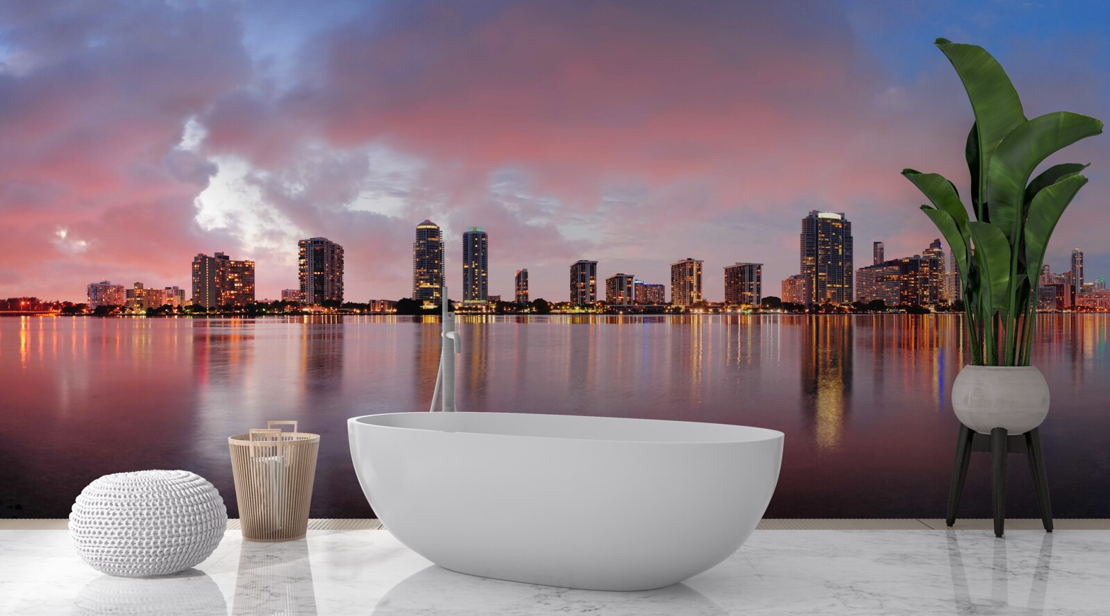 Fototapeta widok na miasto rozłożone na powierzchni wody