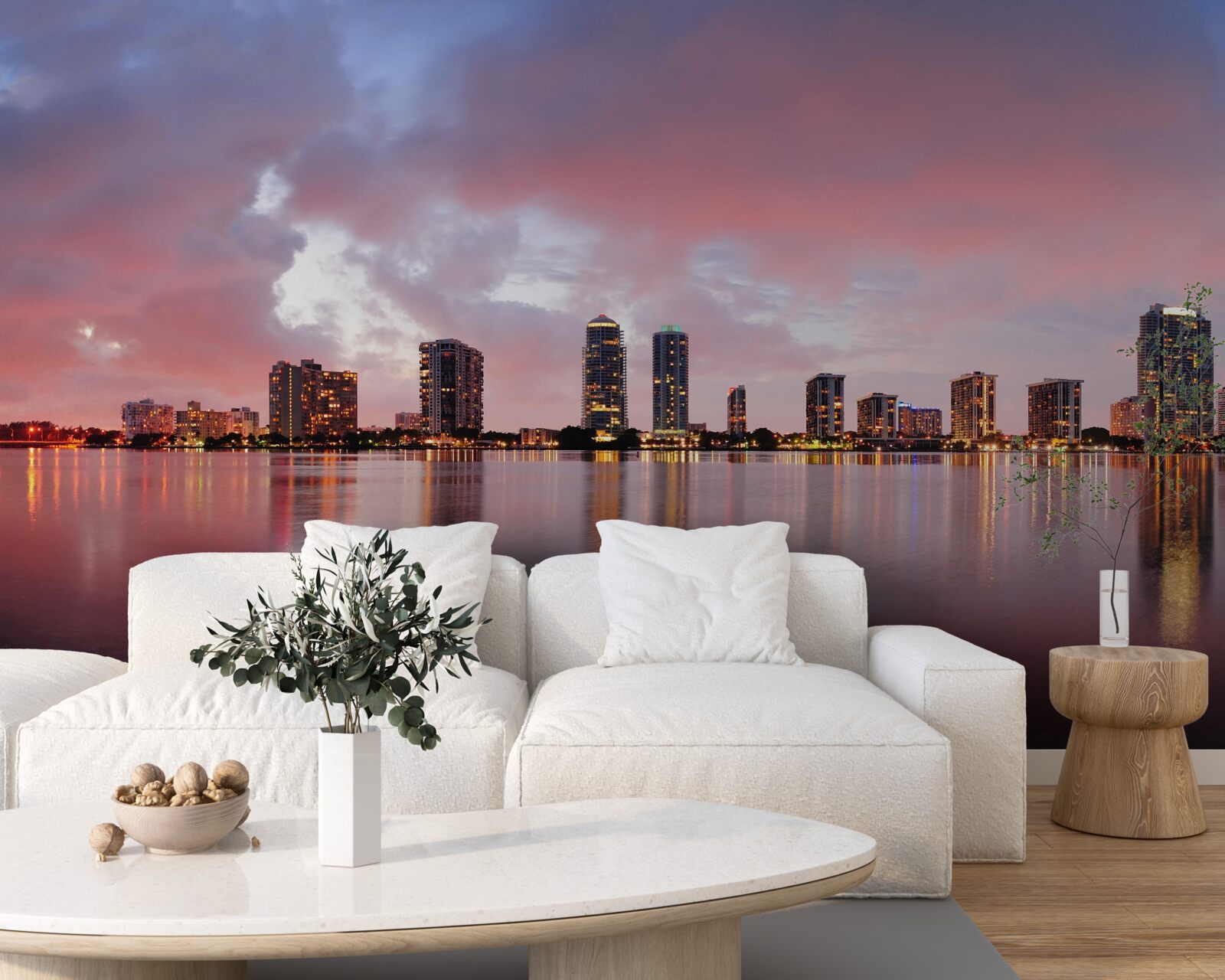 Fototapeta widok na miasto rozłożone na powierzchni wody