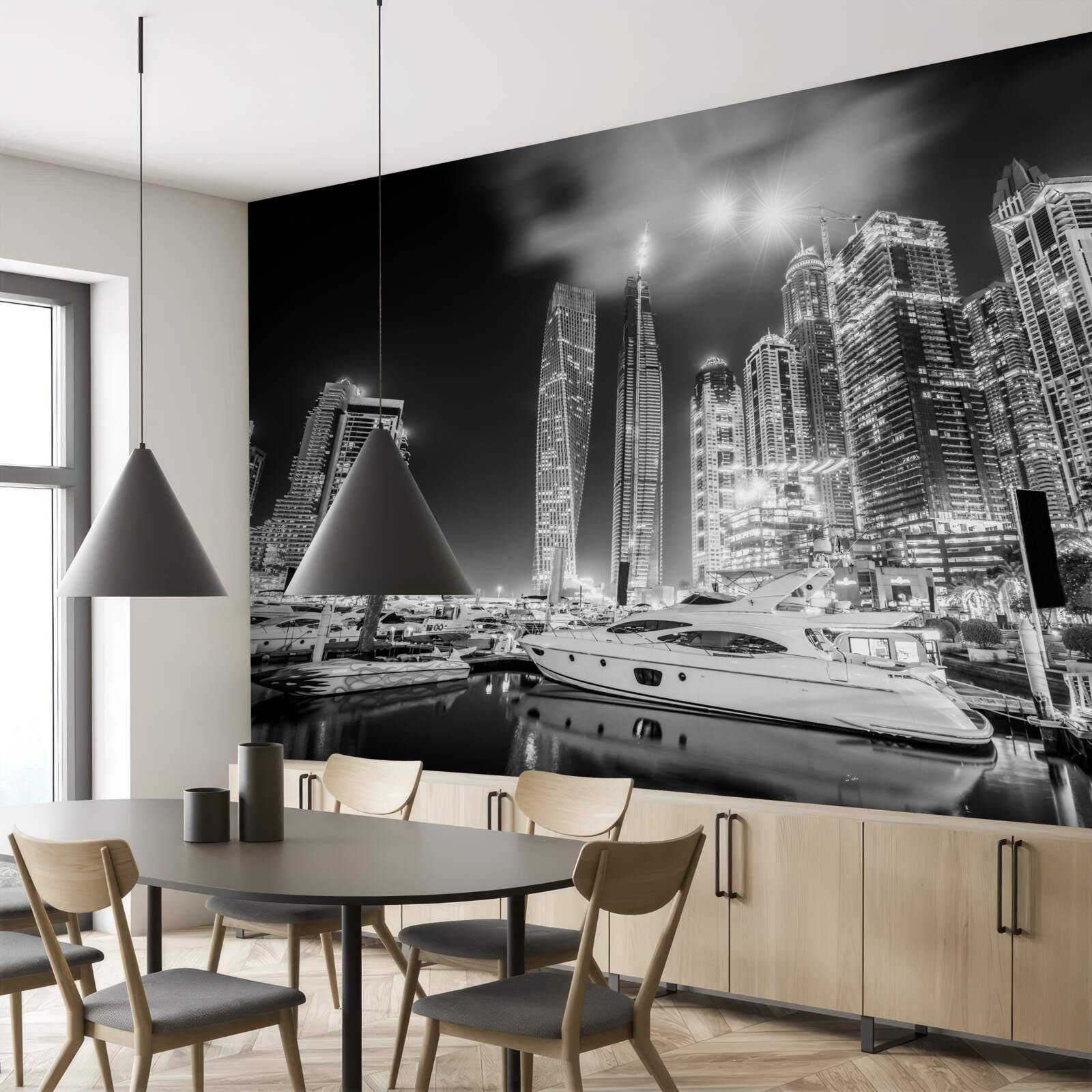 Fototapeta miasto w czerni i bieli