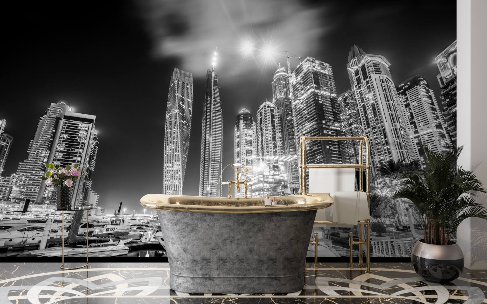 Fototapeta miasto w czerni i bieli