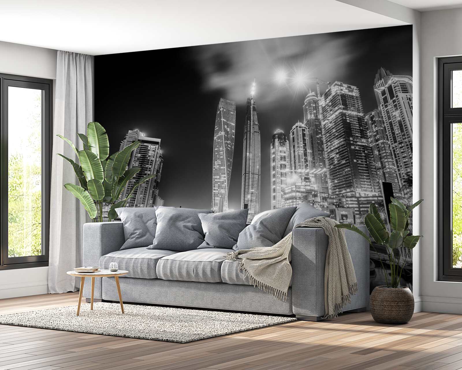 Fototapeta miasto w czerni i bieli