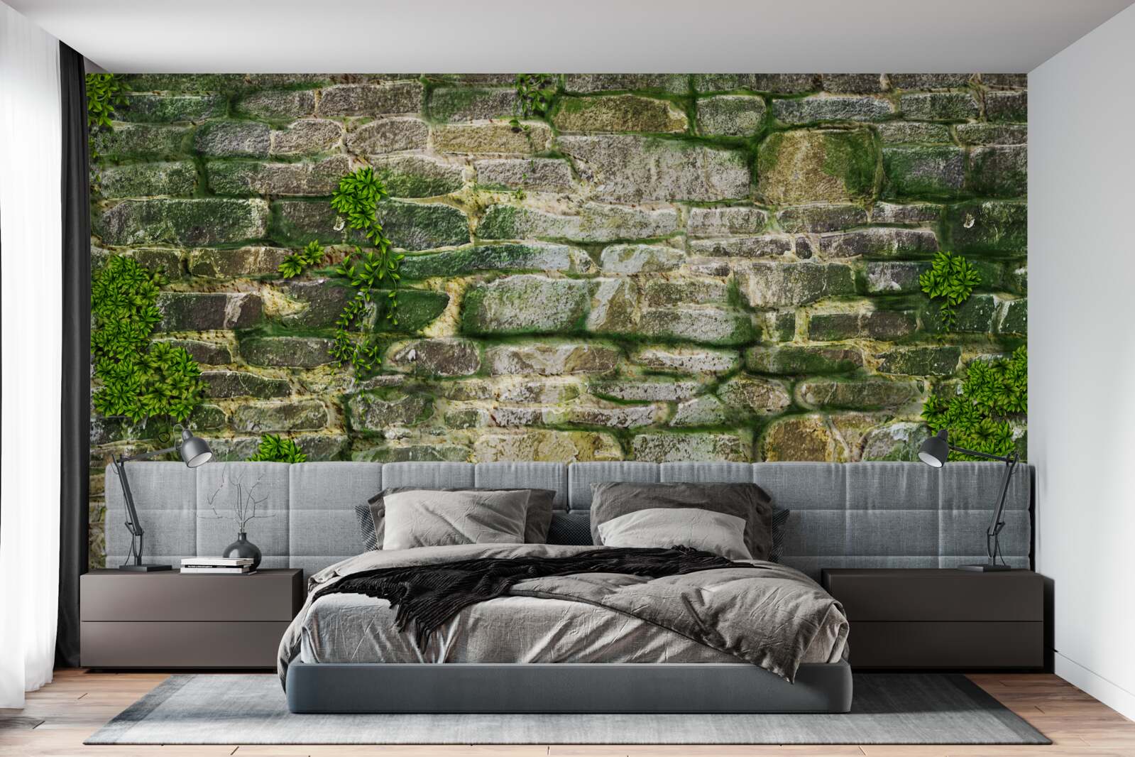 Fototapeta stary kamień pokryty mchem