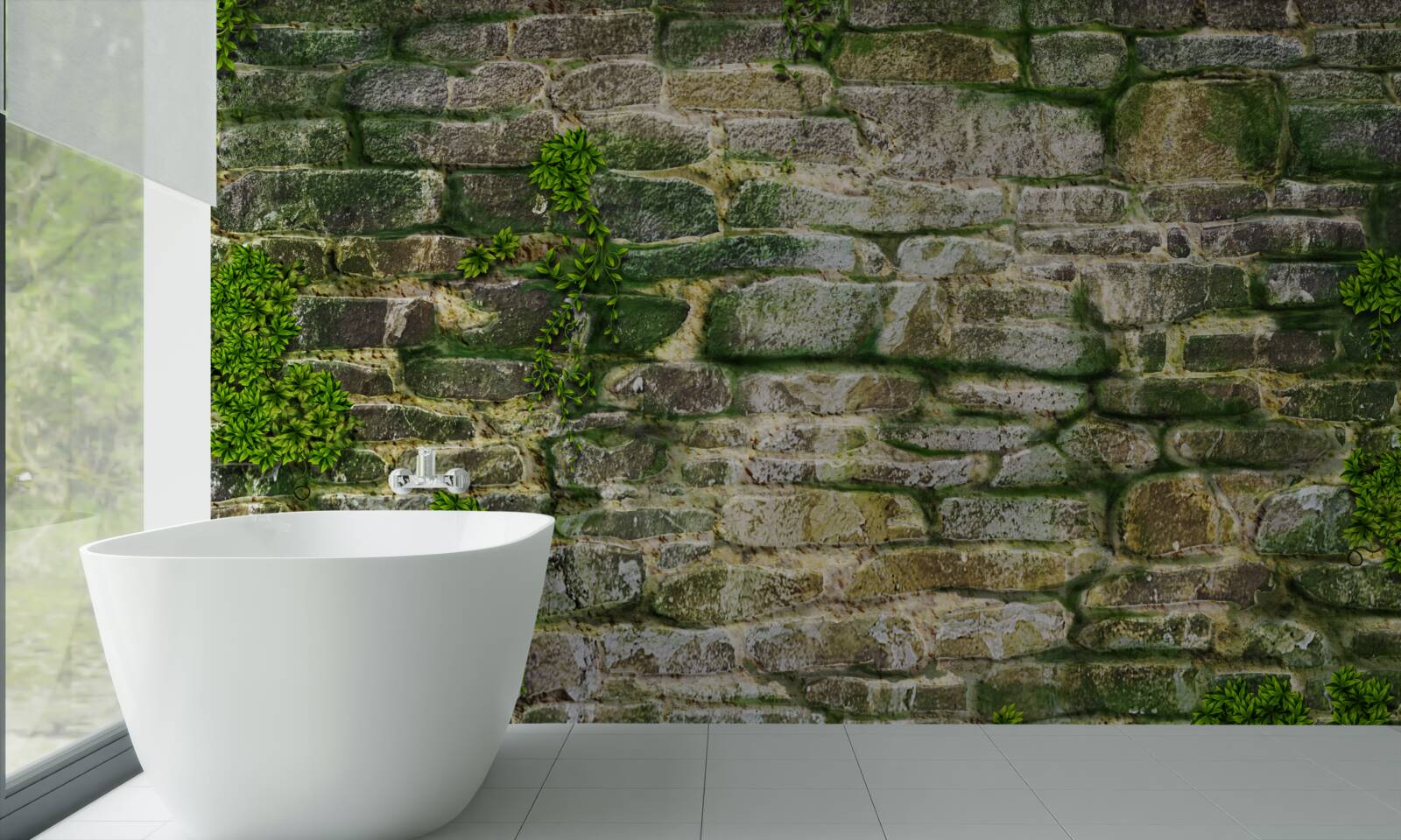 Fototapeta stary kamień pokryty mchem