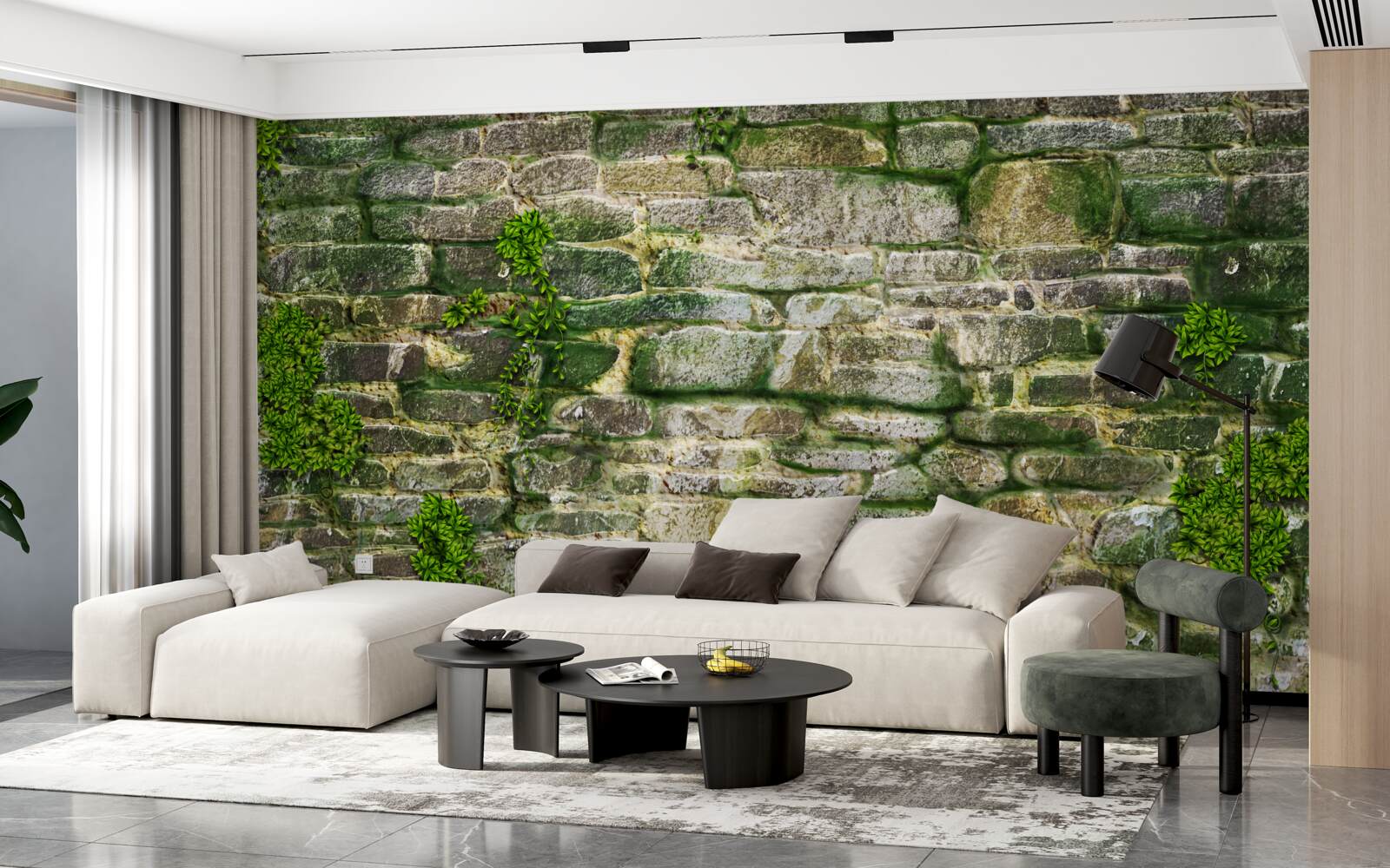 Fototapeta stary kamień pokryty mchem