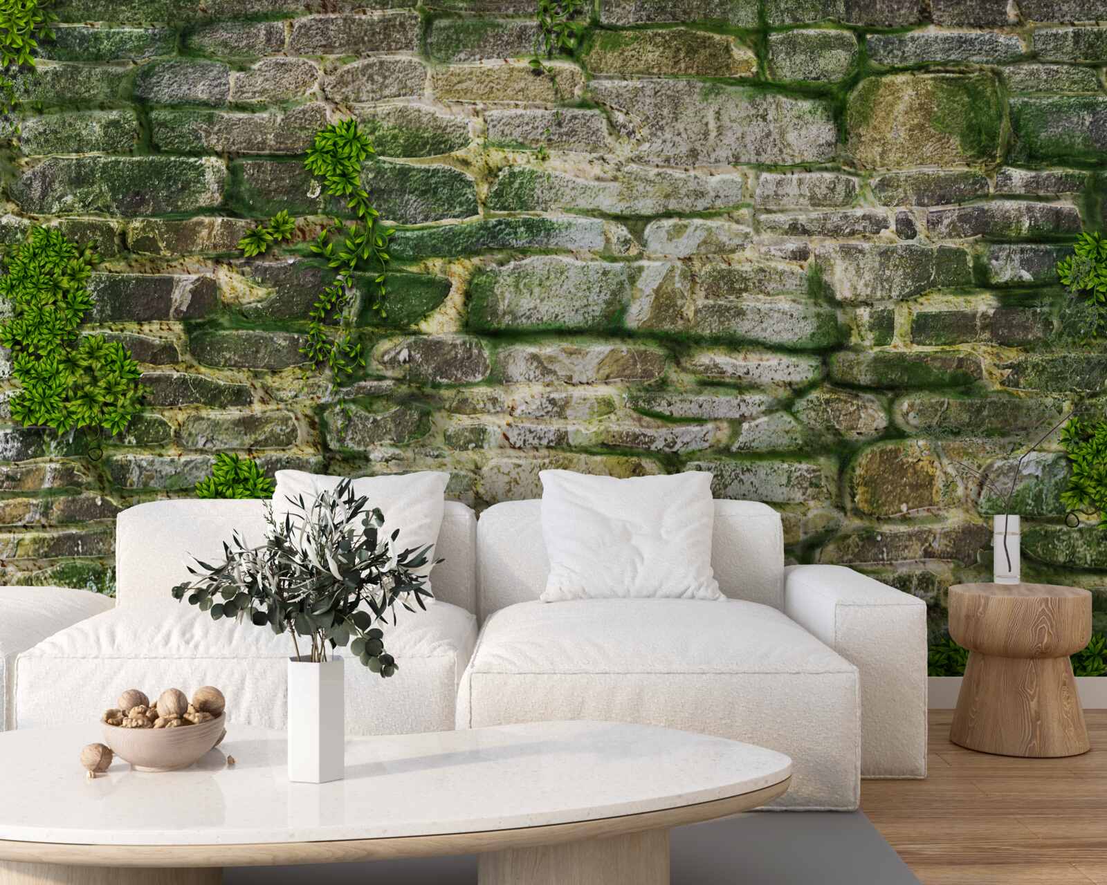 Fototapeta stary kamień pokryty mchem