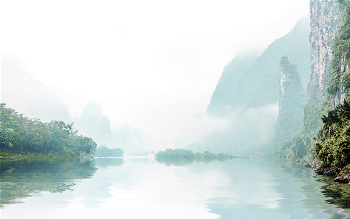 Fototapeta imponujący krajobraz rzeczny