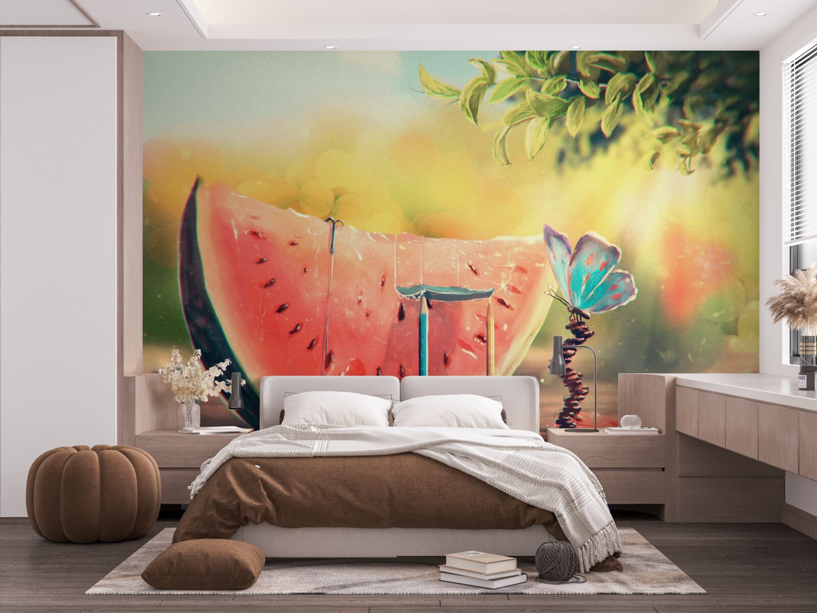 Fototapeta duży kawałek słodkiego arbuza