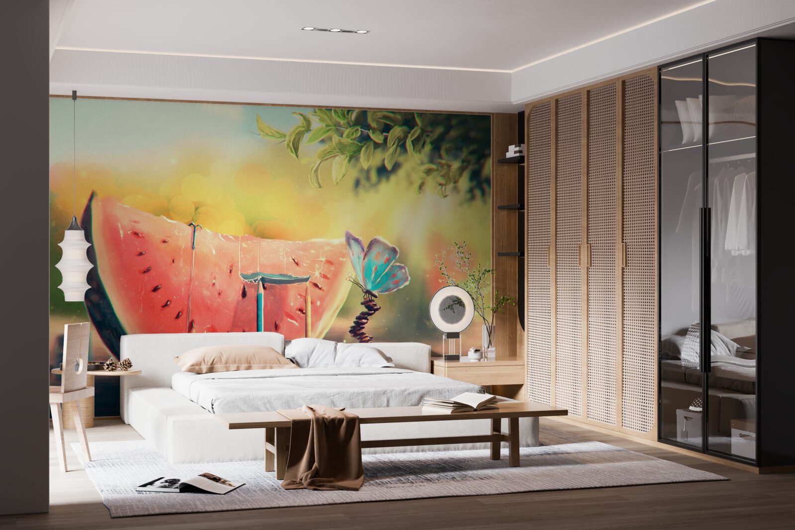 Fototapeta duży kawałek słodkiego arbuza