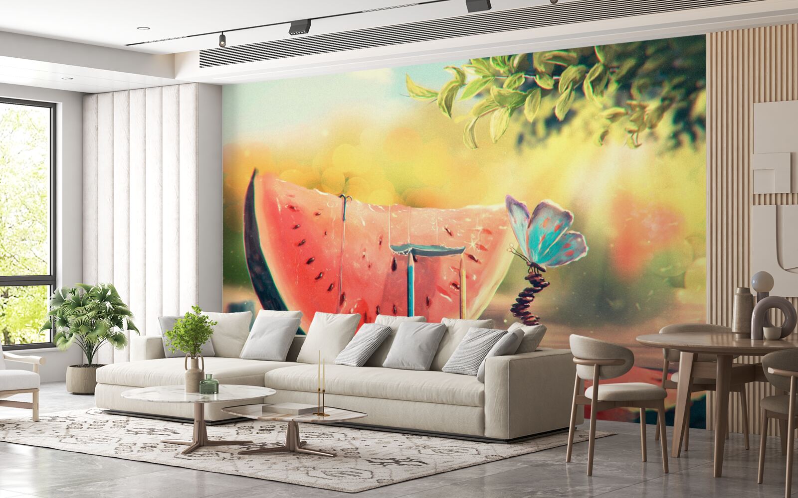 Fototapeta duży kawałek słodkiego arbuza