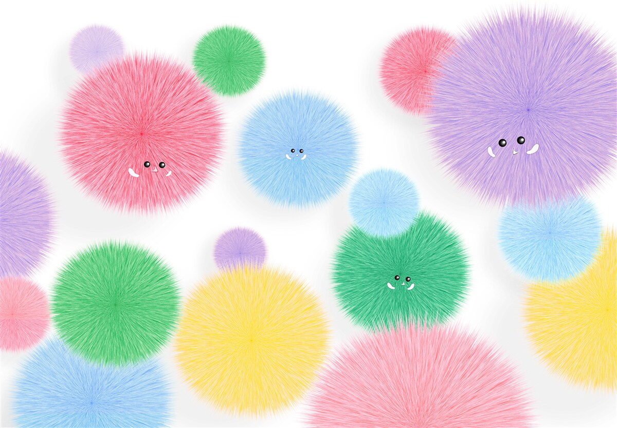 Fototapeta kulki z twarzami w różnych kolorach