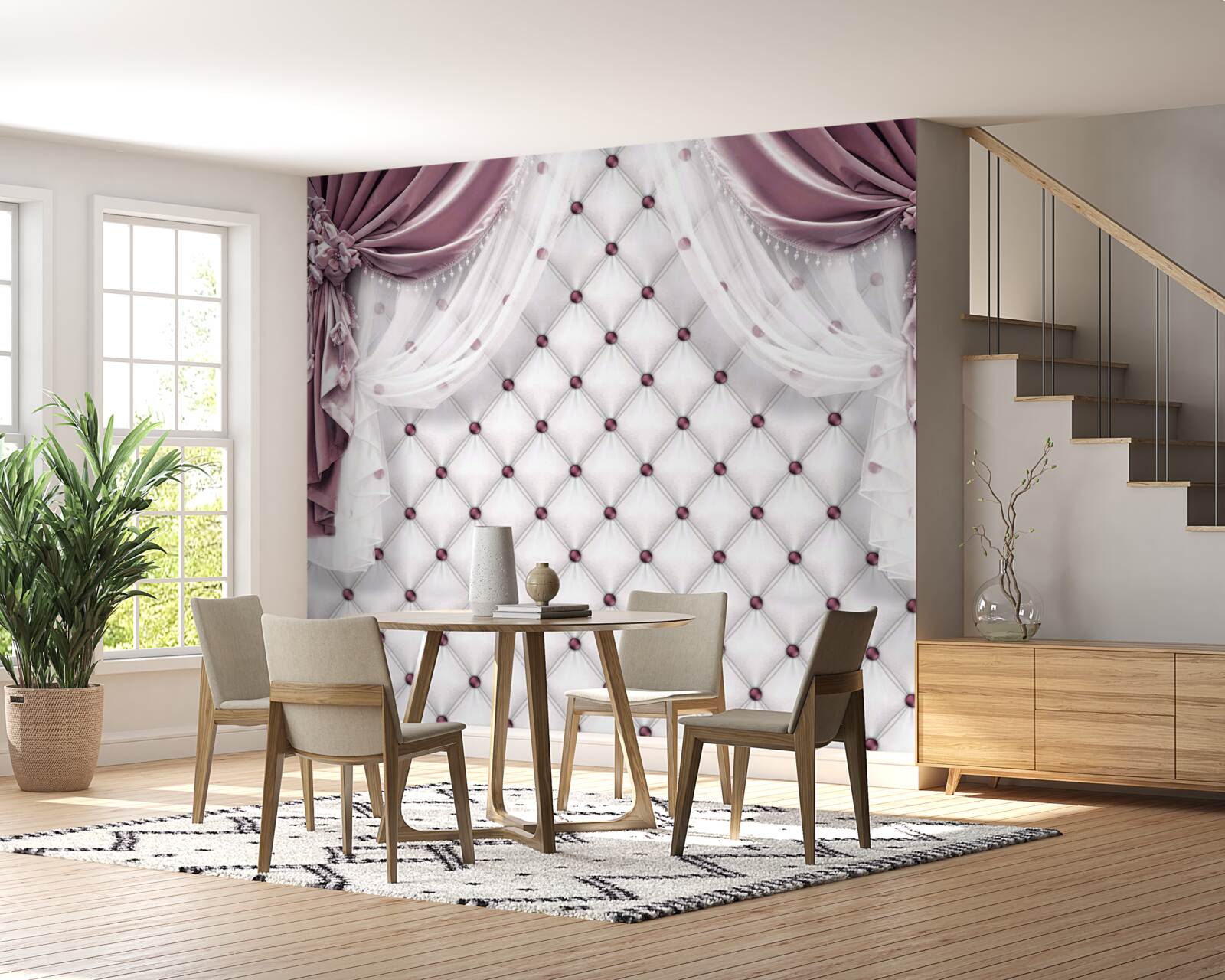 Fototapeta lawendowe zasłony