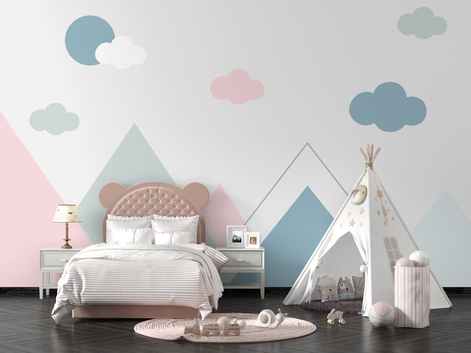 Fototapeta chmury i szczyty