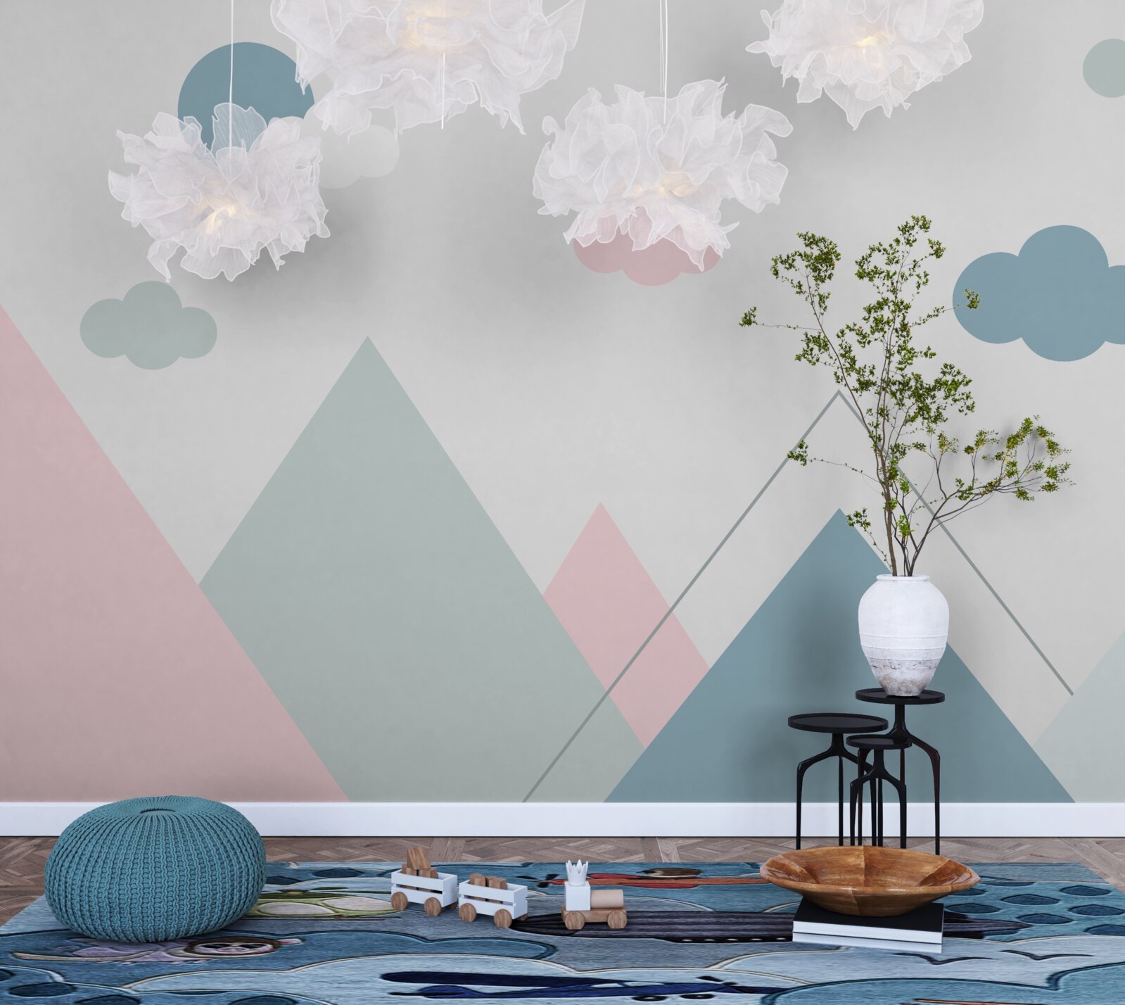 Fototapeta chmury i szczyty