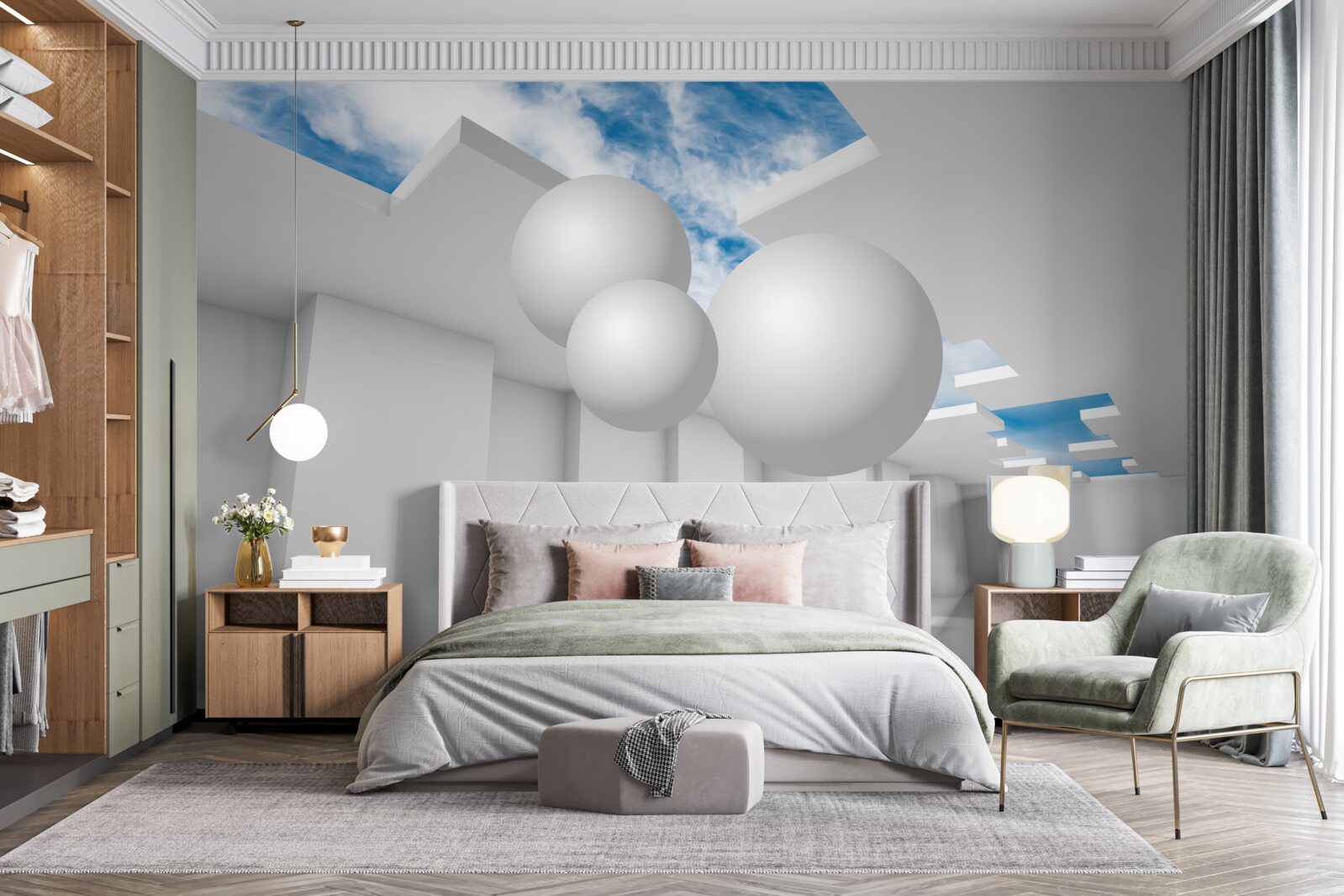 Fototapeta jasny magazyn