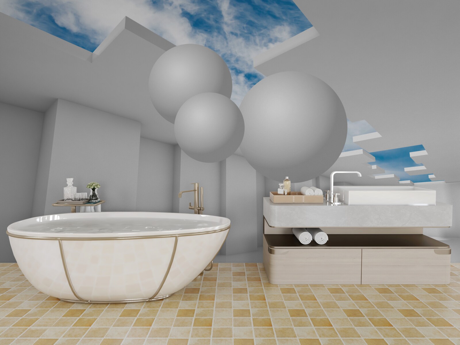 Fototapeta jasny magazyn