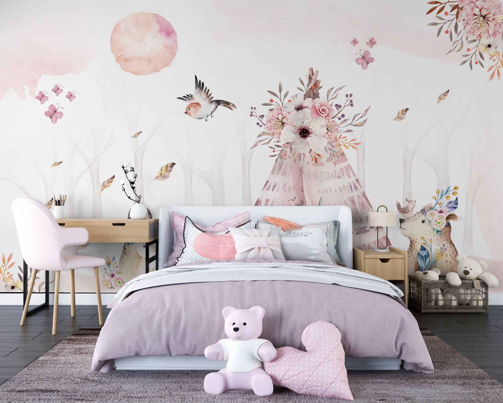 Fototapeta w pobliżu namiotu znajdowały się odpoczywające zwierzęta