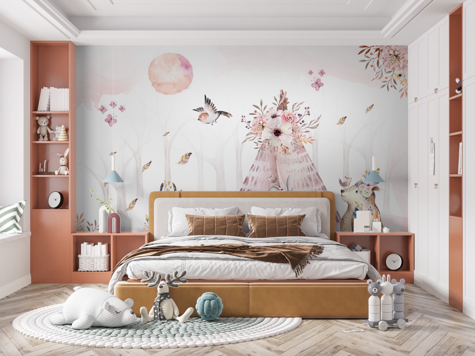 Fototapeta w pobliżu namiotu znajdowały się odpoczywające zwierzęta