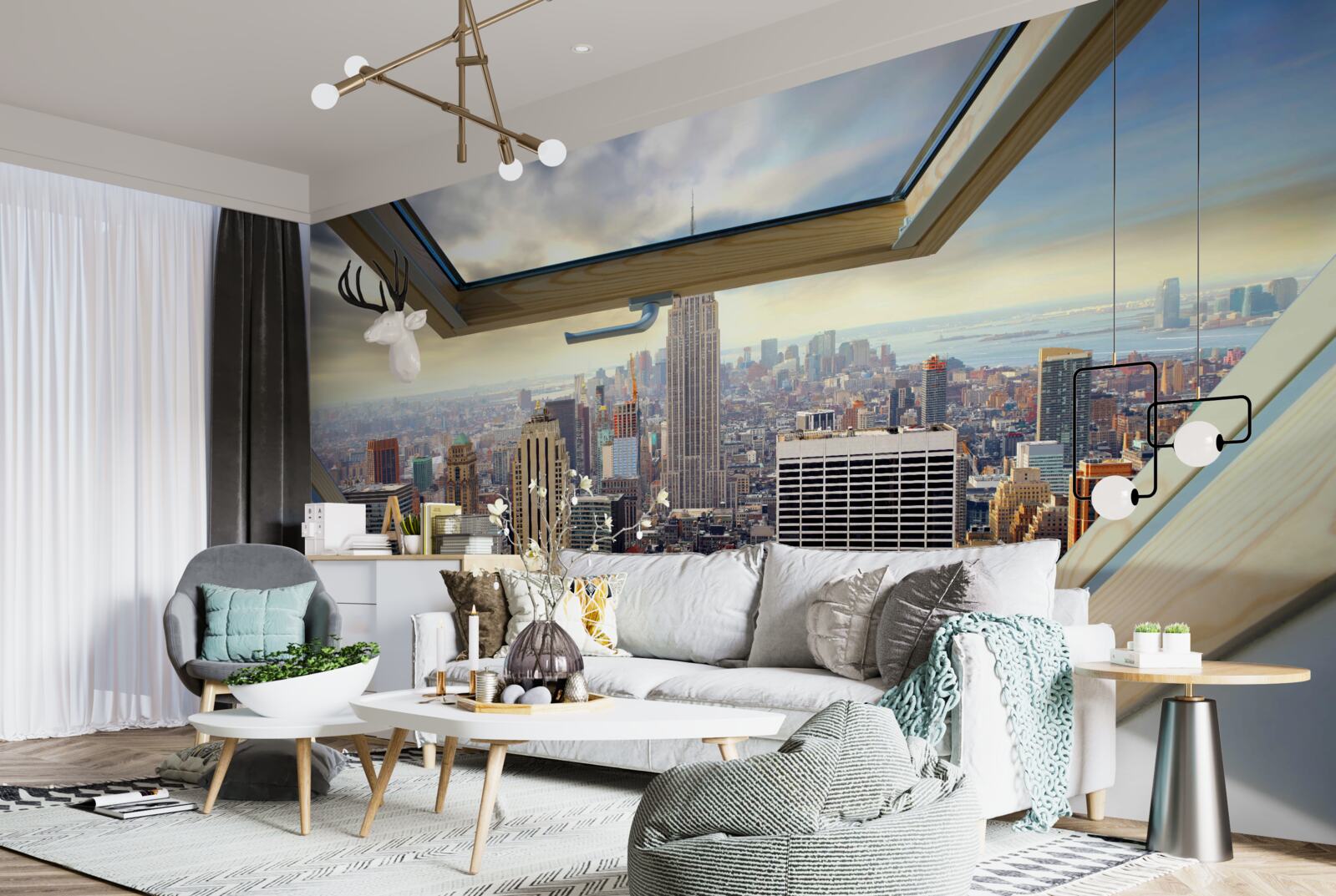 Fototapeta wspaniały krajobraz nowego jorku