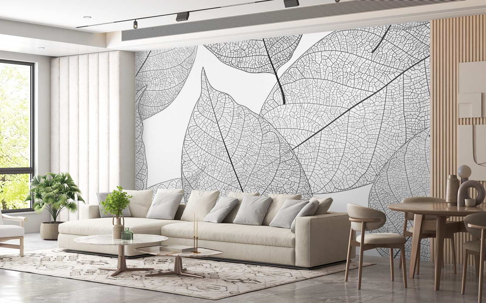 Fototapeta przezroczyste duże liście