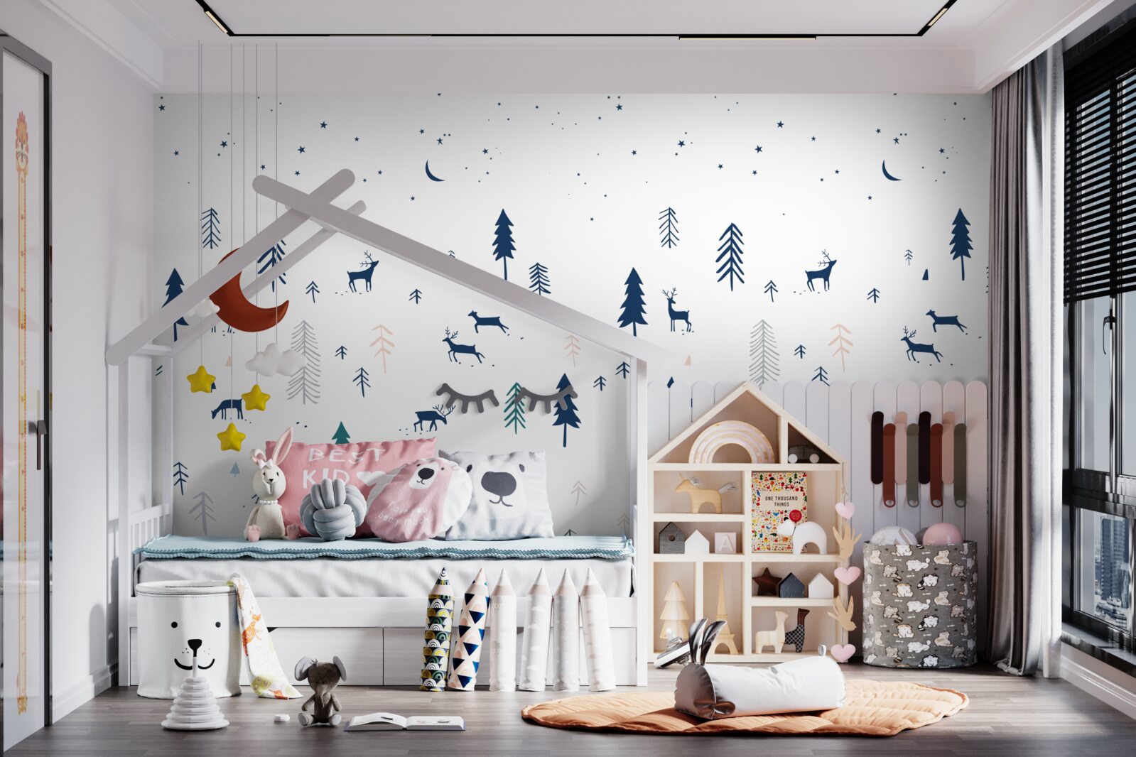 Fototapeta tapeta dziecięca w minimalistycznym stylu