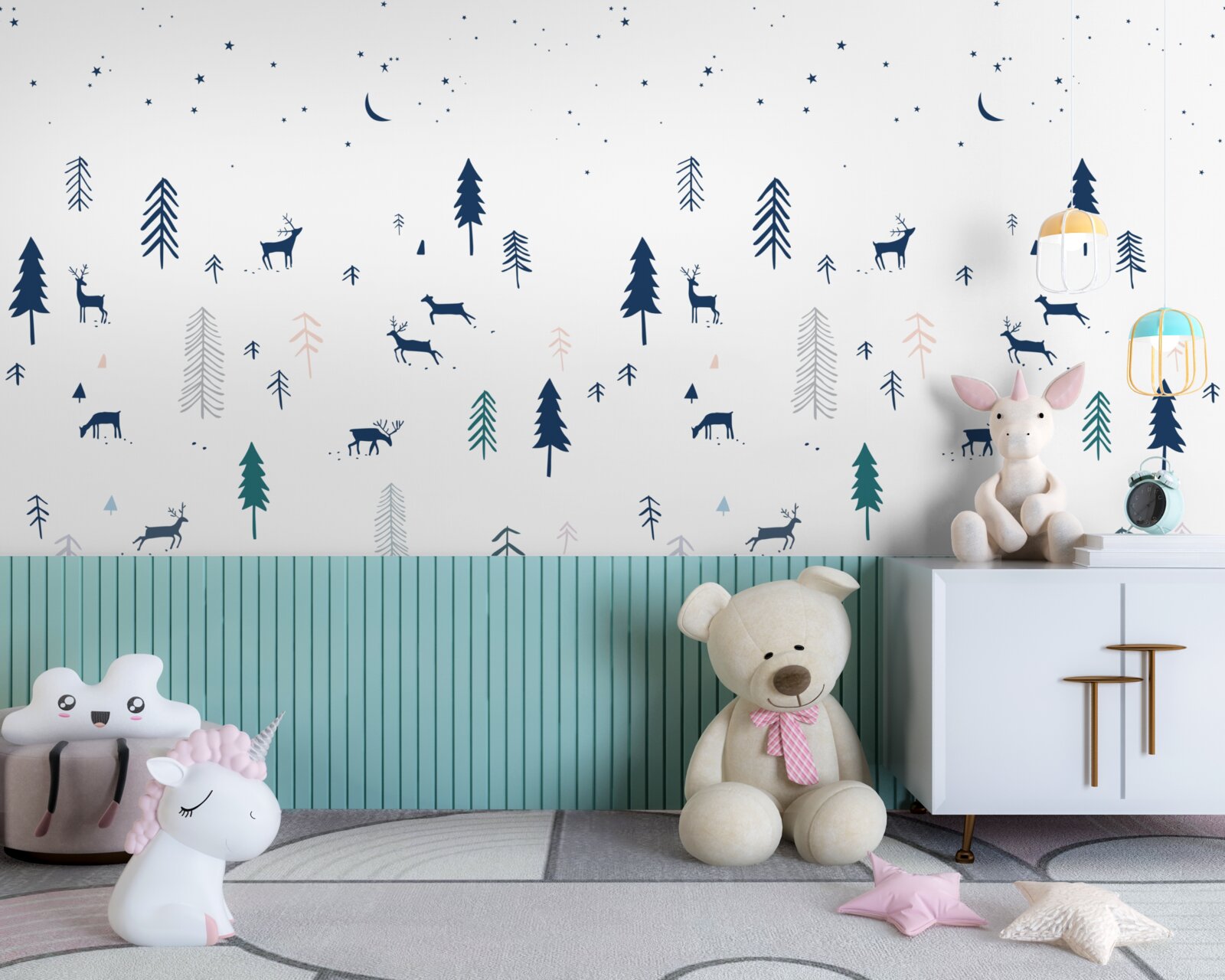 Fototapeta tapeta dziecięca w minimalistycznym stylu