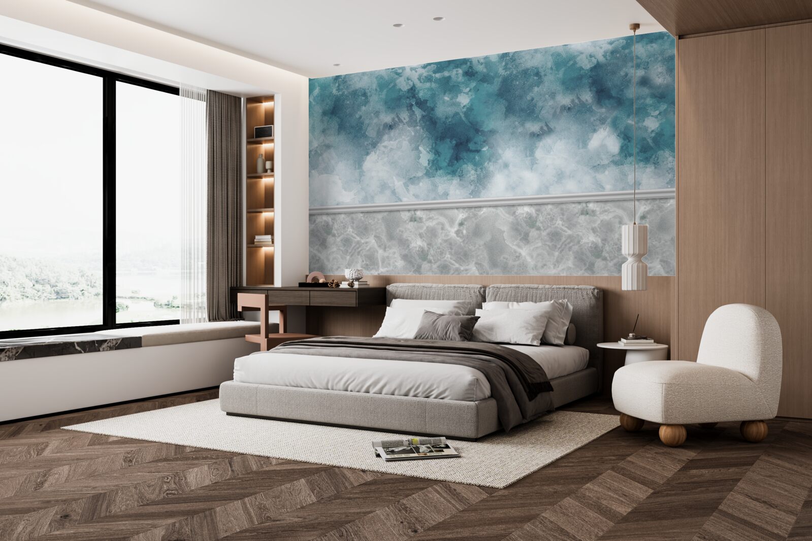 Fototapeta niebieskie tło z rozmyciem