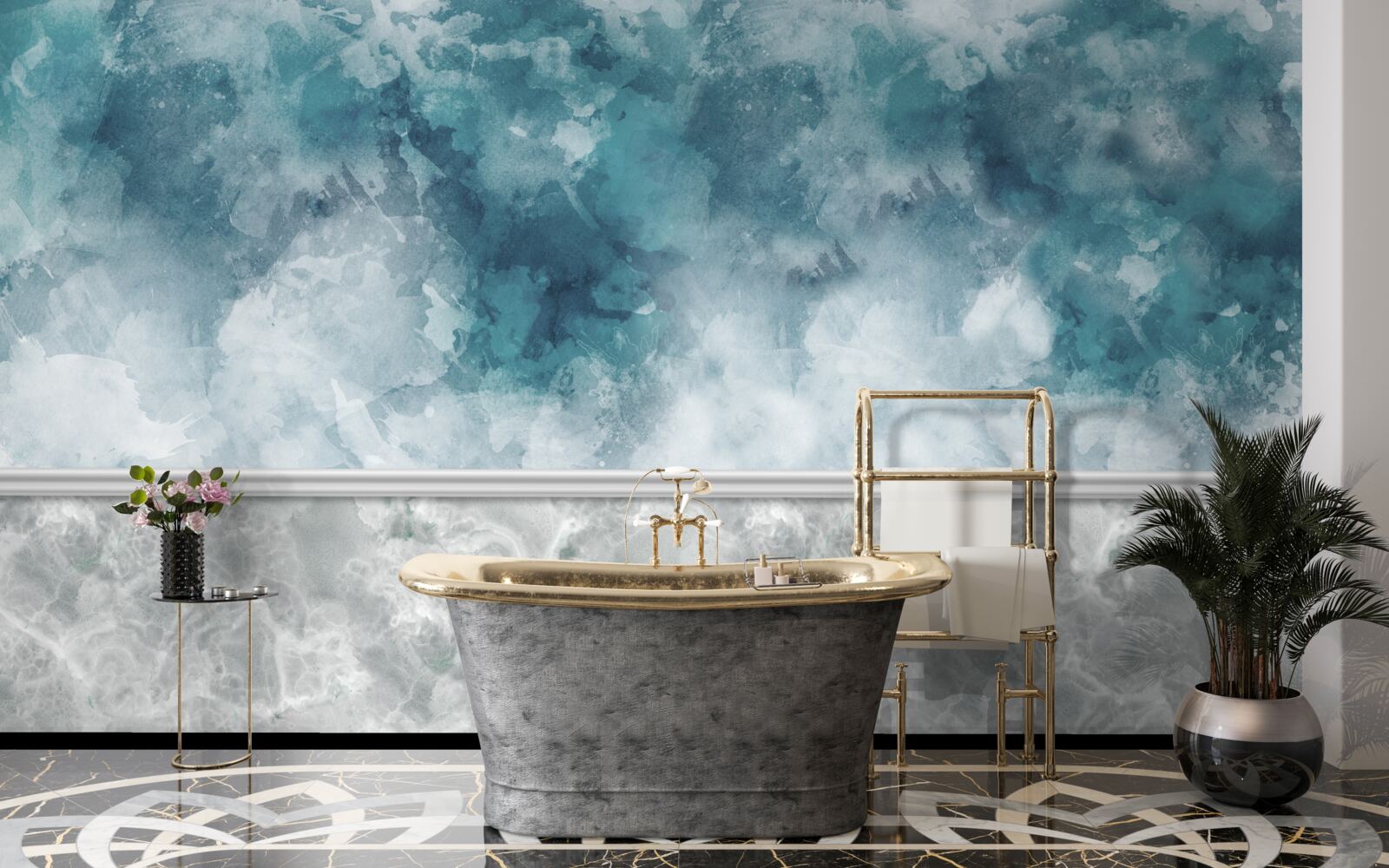 Fototapeta niebieskie tło z rozmyciem