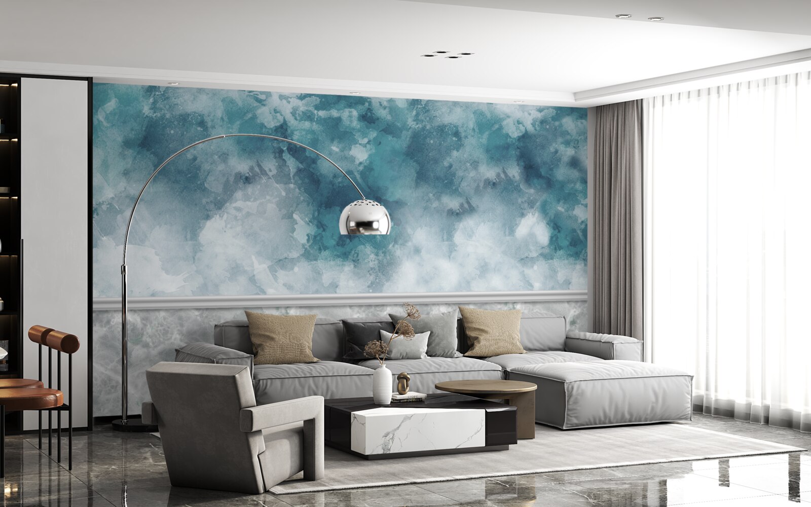 Fototapeta niebieskie tło z rozmyciem