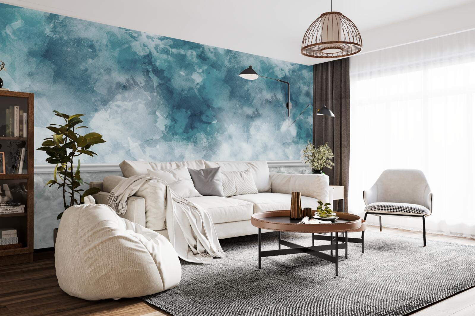 Fototapeta niebieskie tło z rozmyciem