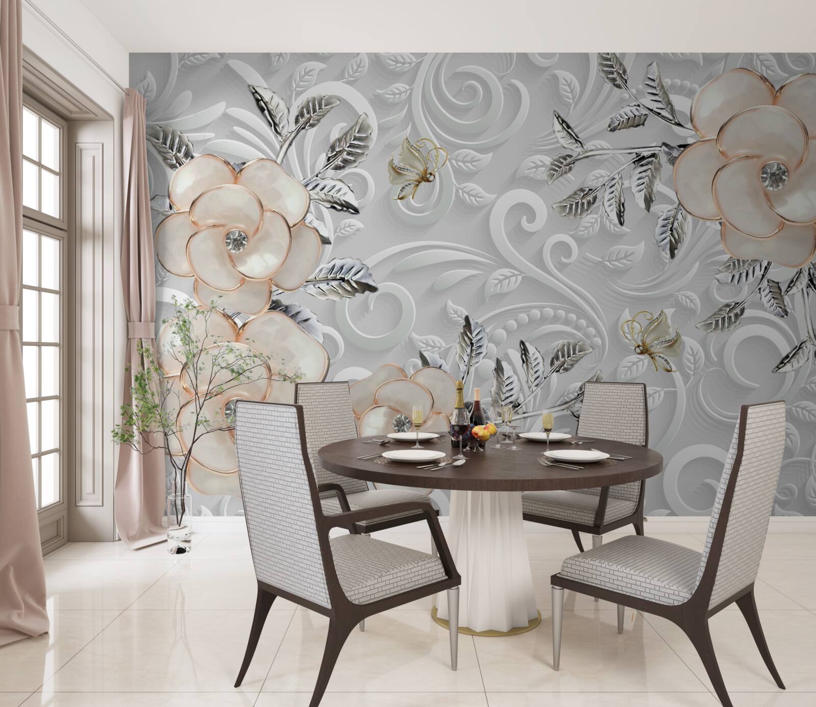 Fototapeta kremowe róże