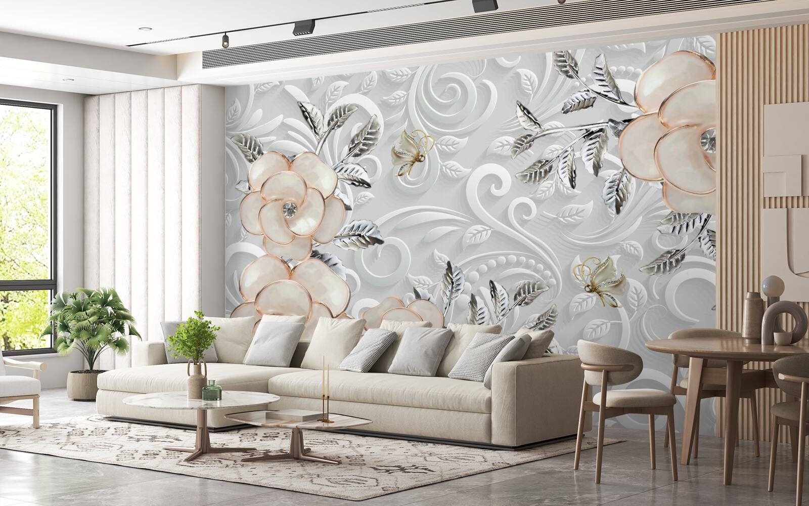 Fototapeta kremowe róże