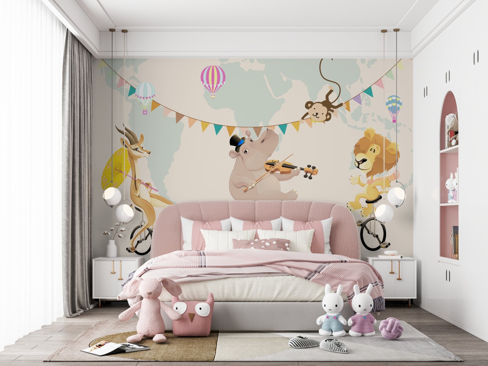 Fototapeta zwierzęta podróżują na monocyklach