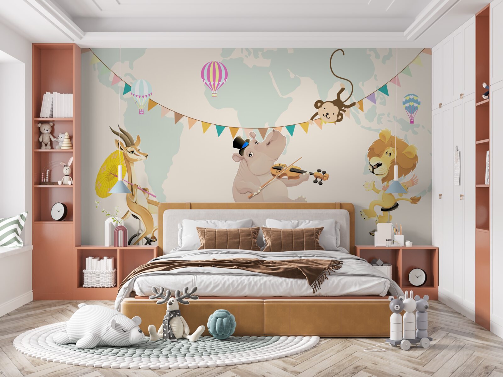 Fototapeta zwierzęta podróżują na monocyklach