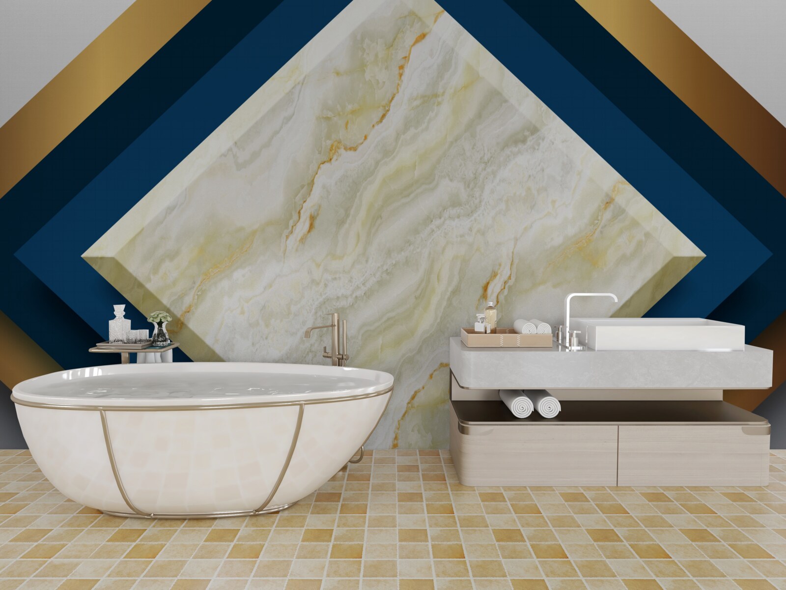 Fototapeta panele z efektowną ceramiką