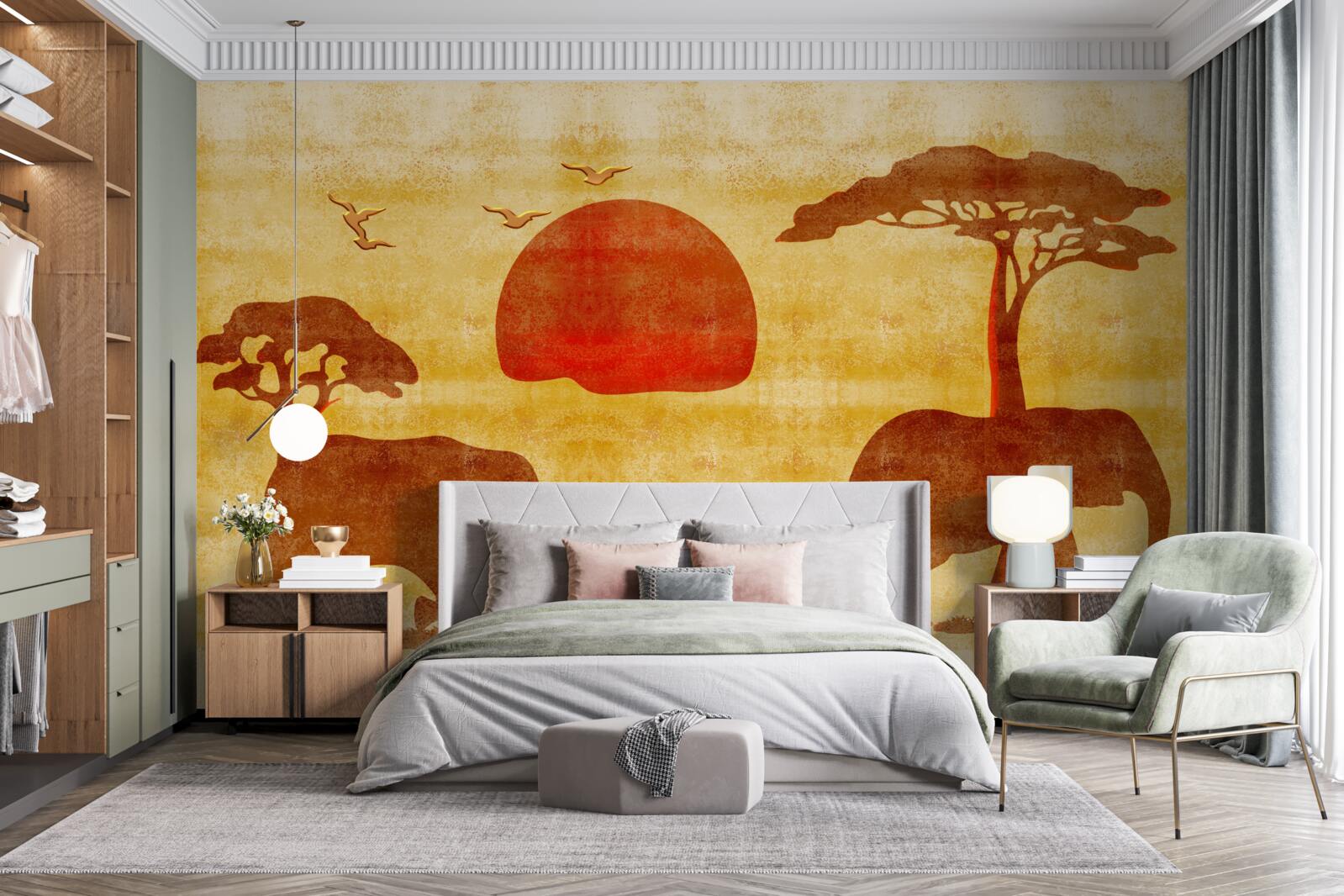 Fototapeta rodzina słoni z afryki