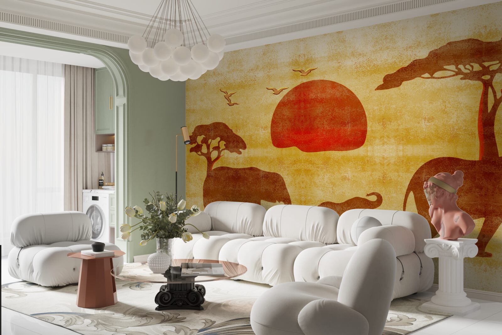 Fototapeta rodzina słoni z afryki