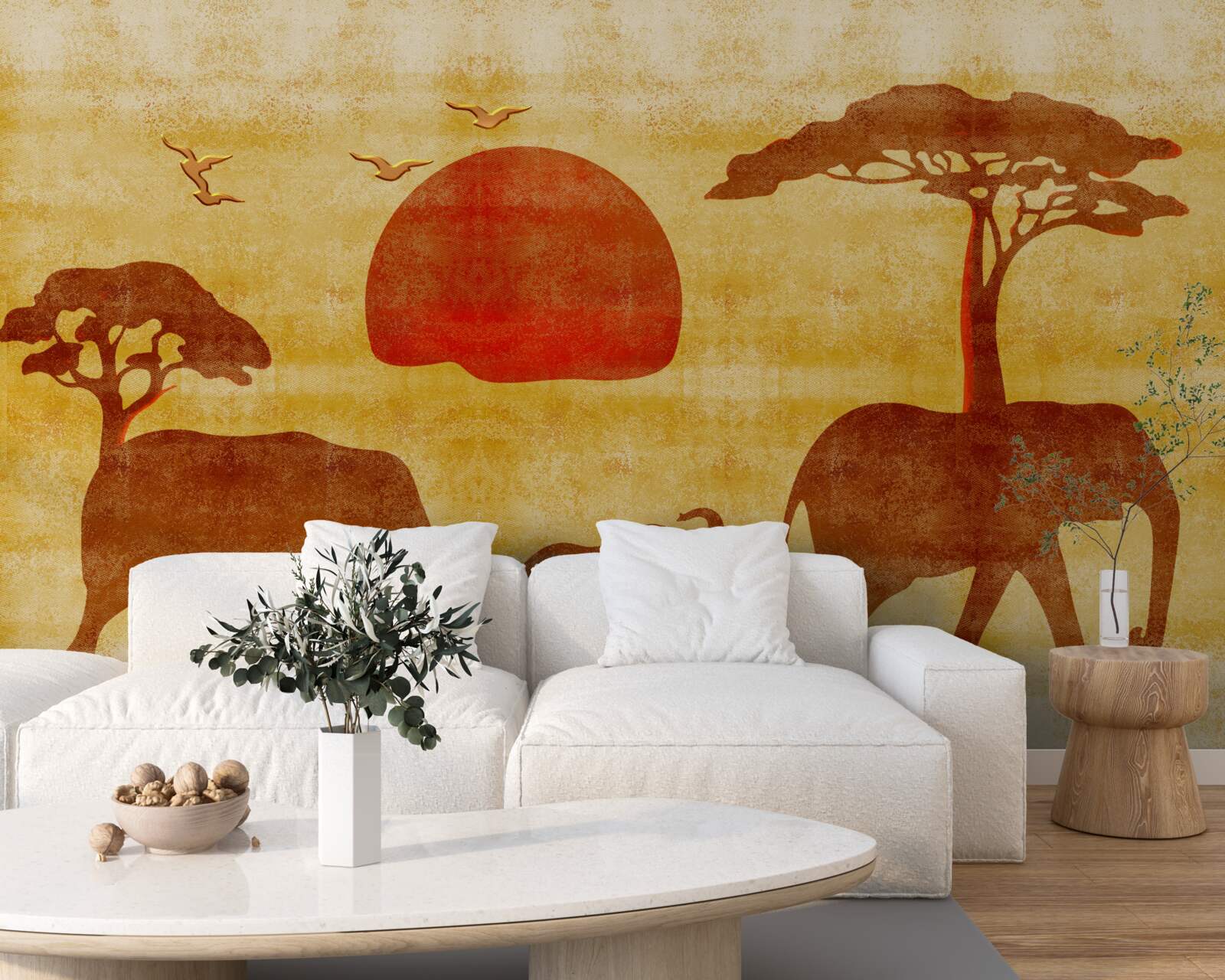 Fototapeta rodzina słoni z afryki